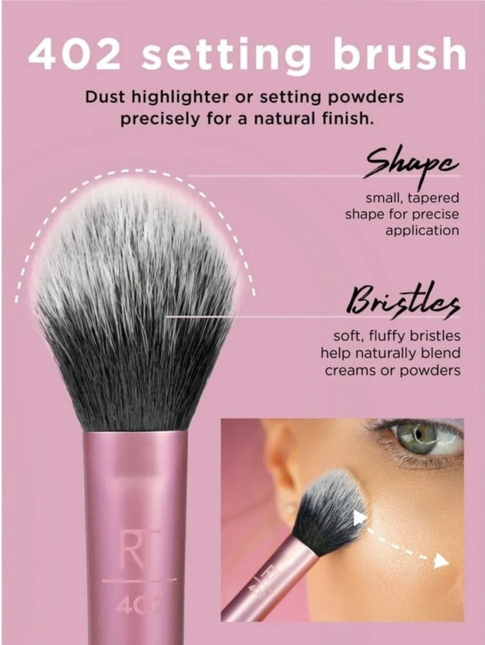 Real Techniques Travel Essentials 2.0 Makeup Brush Set Of 3 Face Eyes NWT Sealed